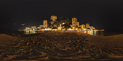 Waikiki Beach at Night