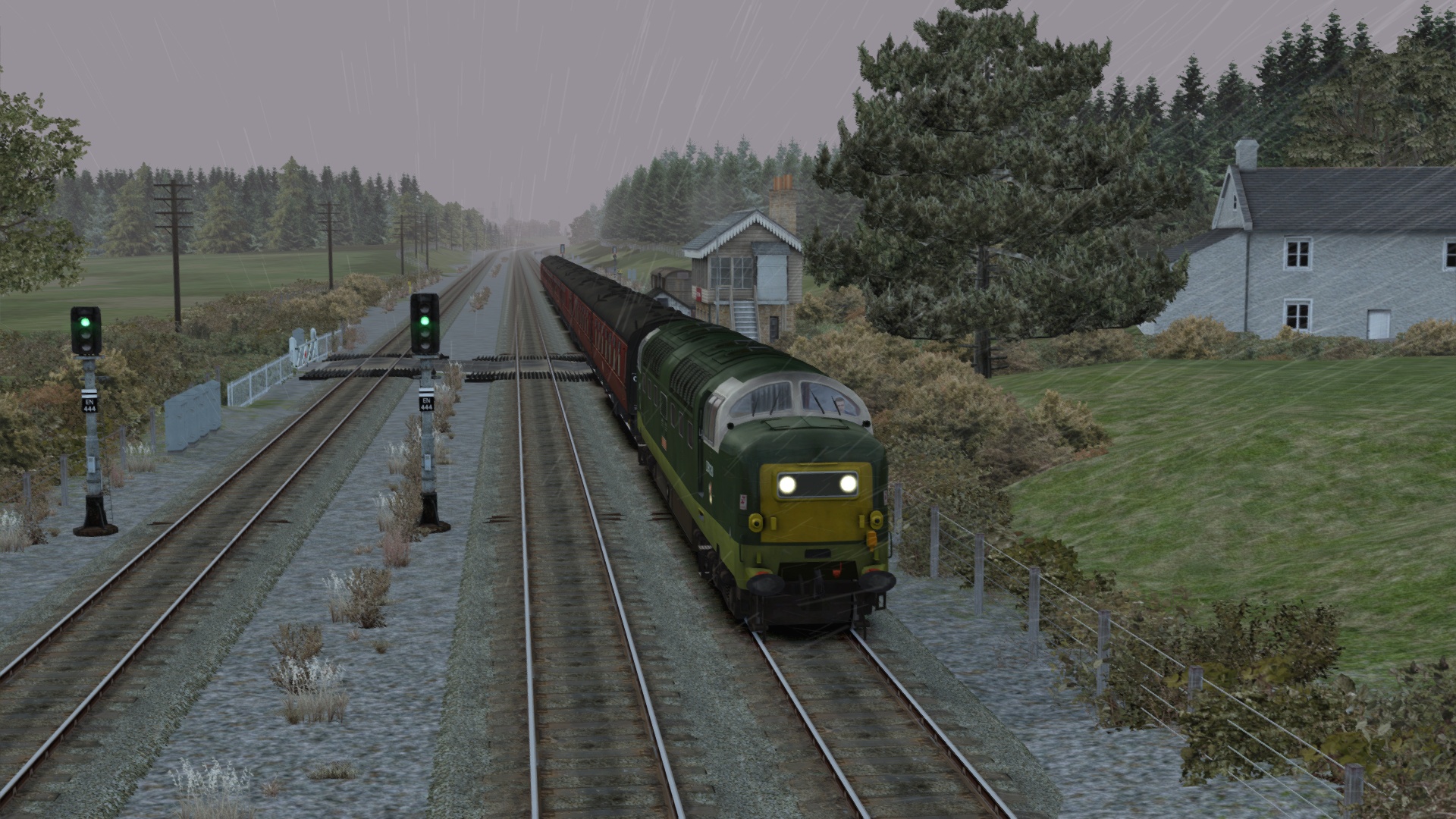 Passenger express over Carlisle to Dumfries (Class 55)