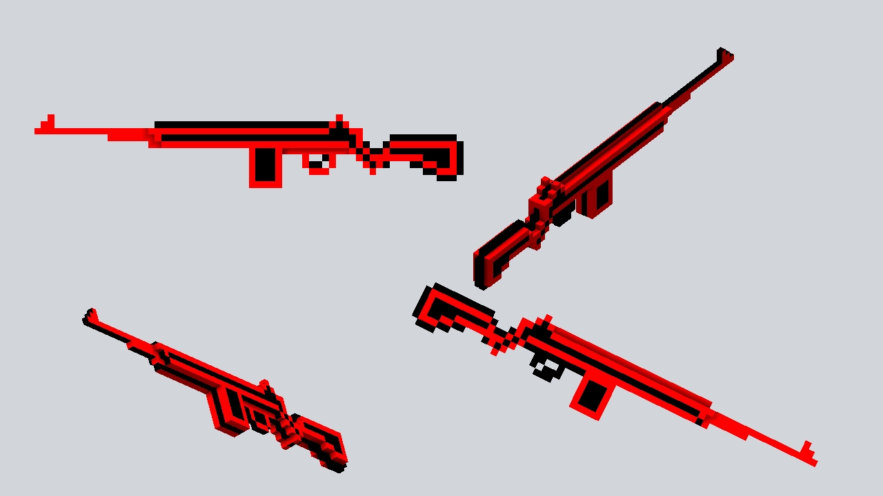 RIFLE - RED OUTLINE