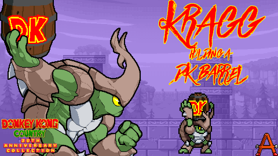 Kragg holding a DK Barrel