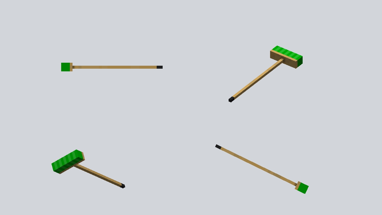 Green Broom Shovel