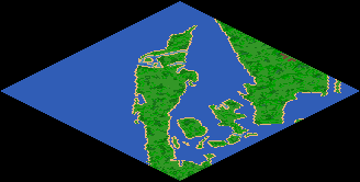 Plain map of Denmark