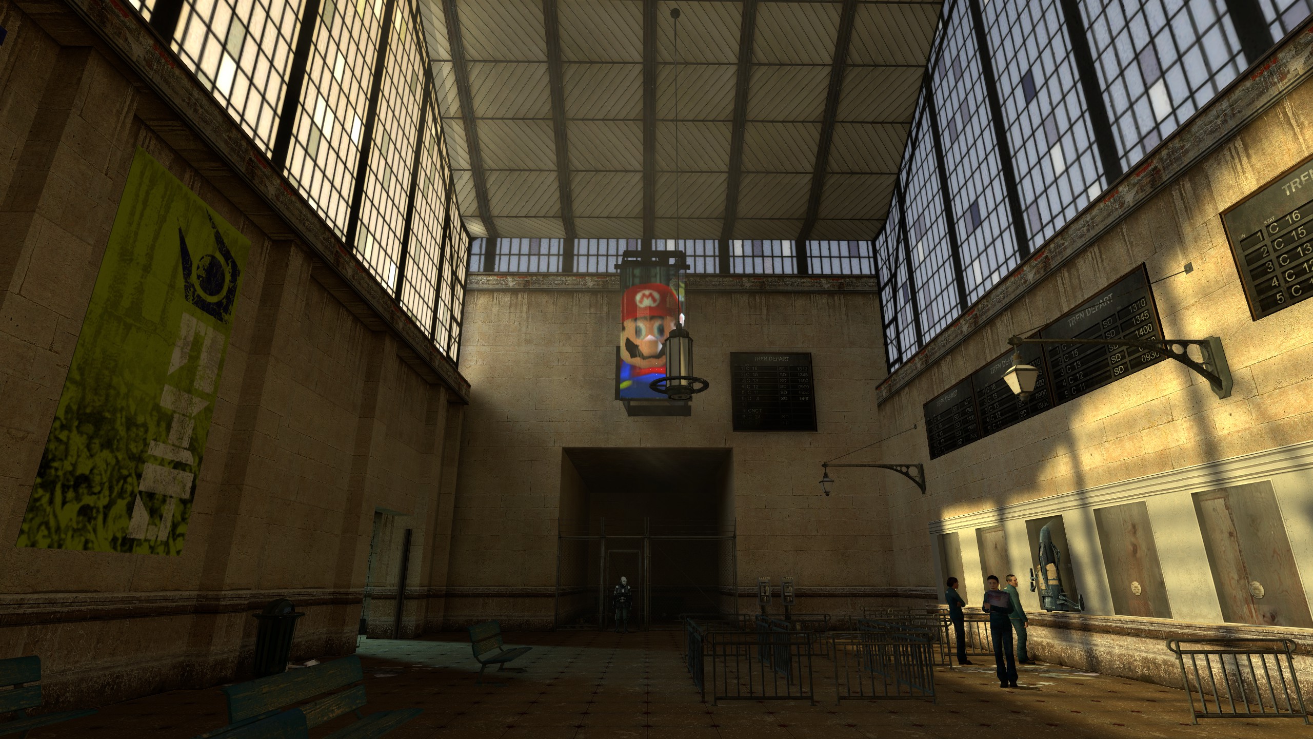 Replace G-Man and Dr Breen with Balloon Mario