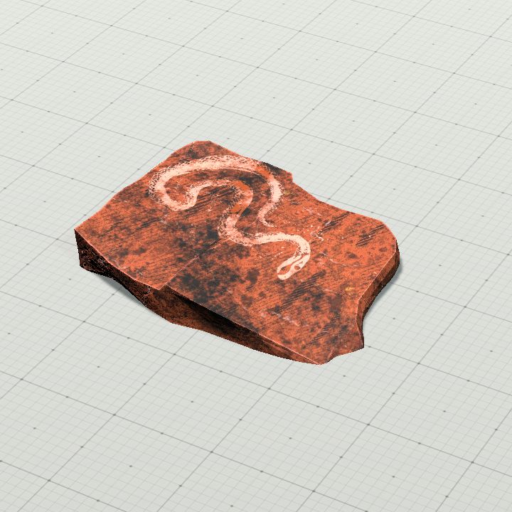 Sandstone Slab - Snake Petroglyph