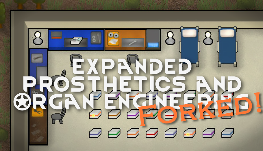 Expanded Prosthetics and Organ Engineering - Forked|Ai chip rework mod preview for RimWorld