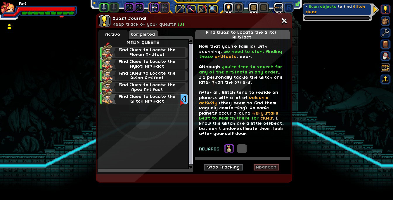 Non-Linear Artifact Quests