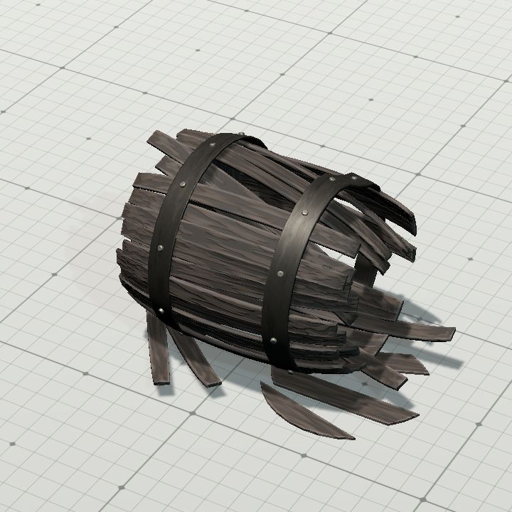 Weathered Broken Barrel #1