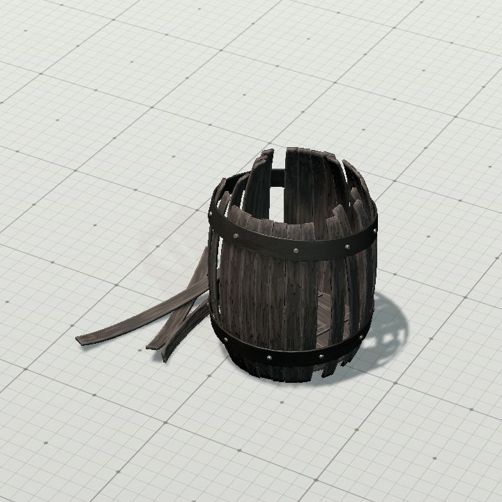 Weathered Broken Barrel #4