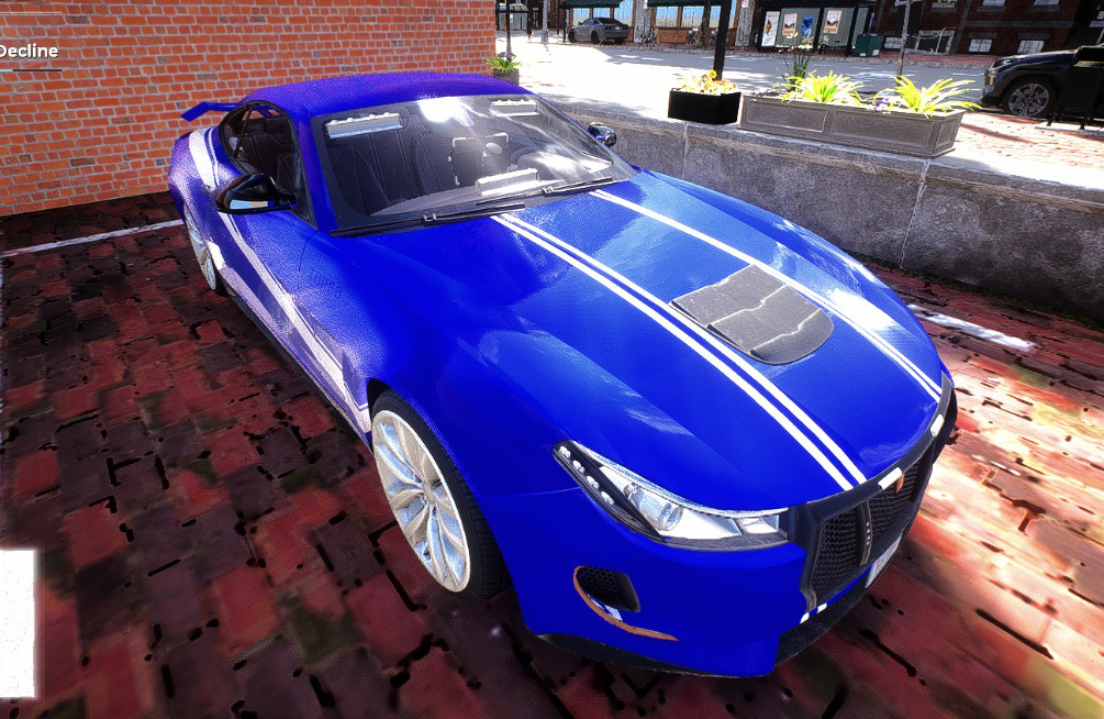Undercover Unmarked Blue Sports Car FPV