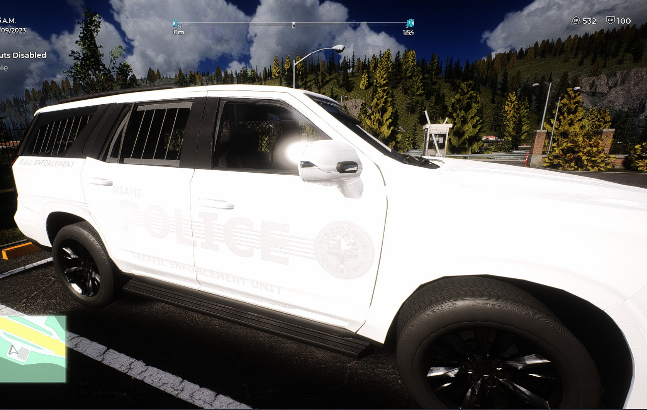 Miami Police UTV slick top white ghost