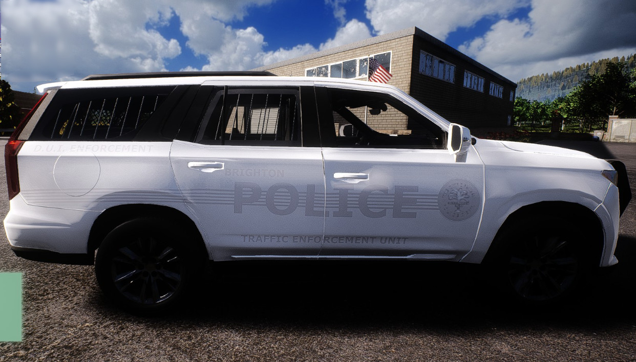 Brighton Lore Police UTV slick top white ghost