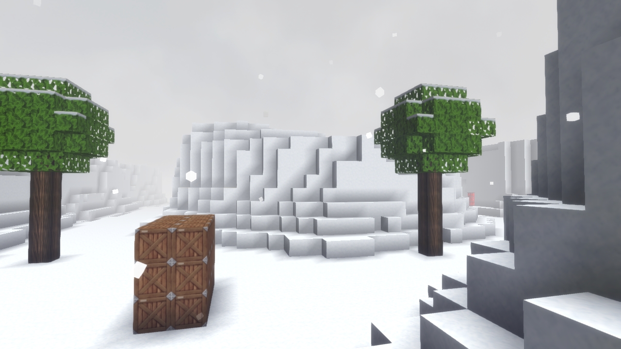Snowy mountain camp