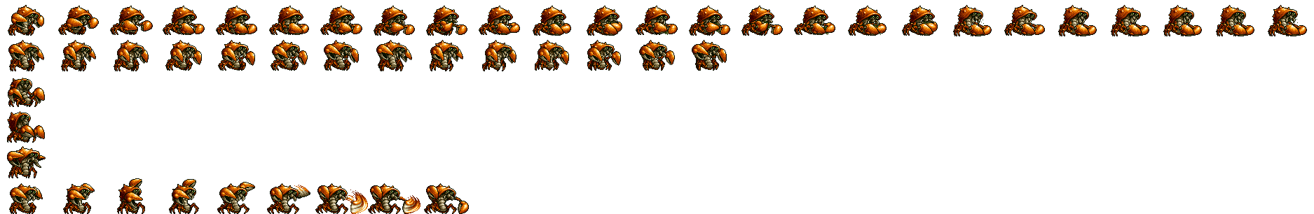 metal slug crab sample