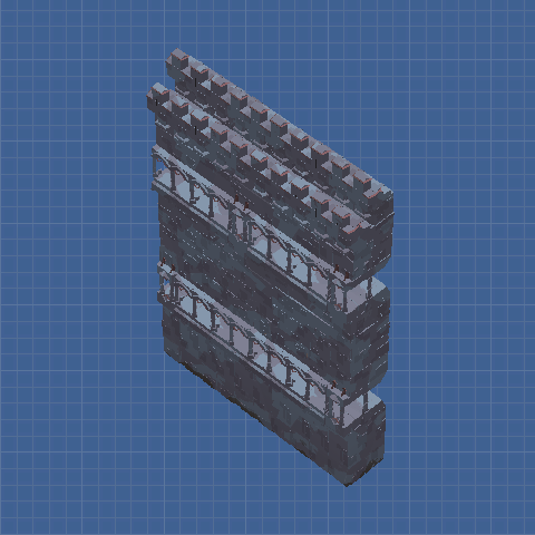 Tower Wall Outside Corner, Extra 2 side wall layers, 1 of 16