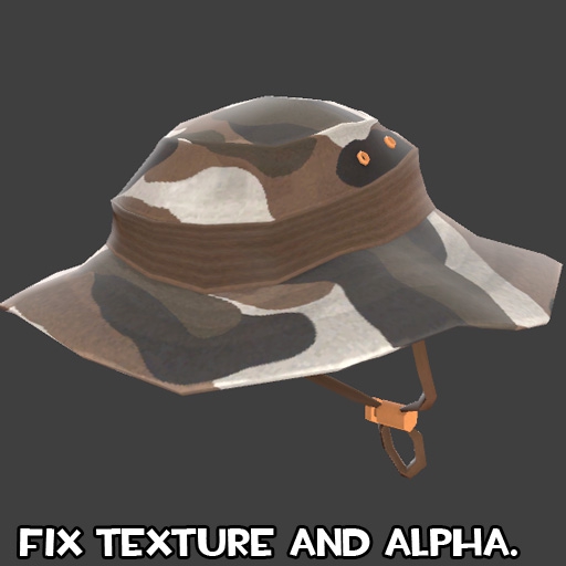 Fixed texture and alpha texture "Bushman's Boonie".