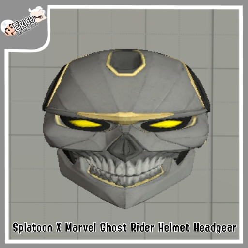 Splatoon X Marvel Ghost Rider Helmet Headgear
