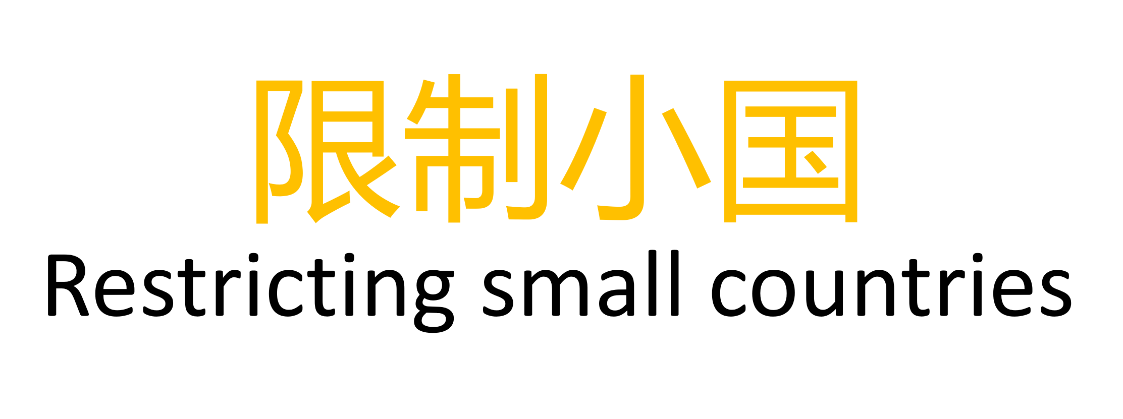 限制小国/Restricting small countries