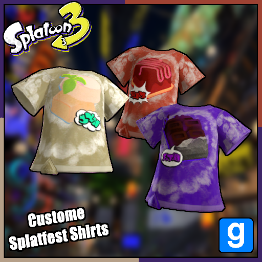 Splatoon 3 Custome Splatfest Shirts (Dark Chocolate,Milk Chocolate,White Chocolate)