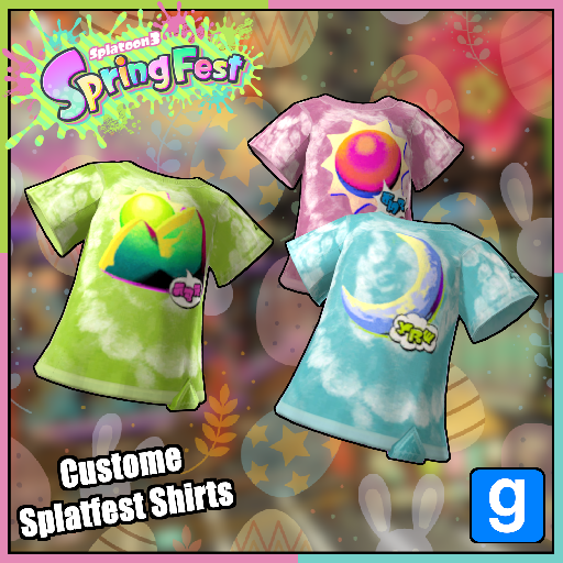 Splatoon 3 Custome Splatfest Shirts (Morning,Afternoon,Night)