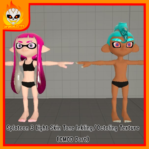 Splatoon 3 Light Skin Tone Inkling/Octoling Texture (GMOD Port)