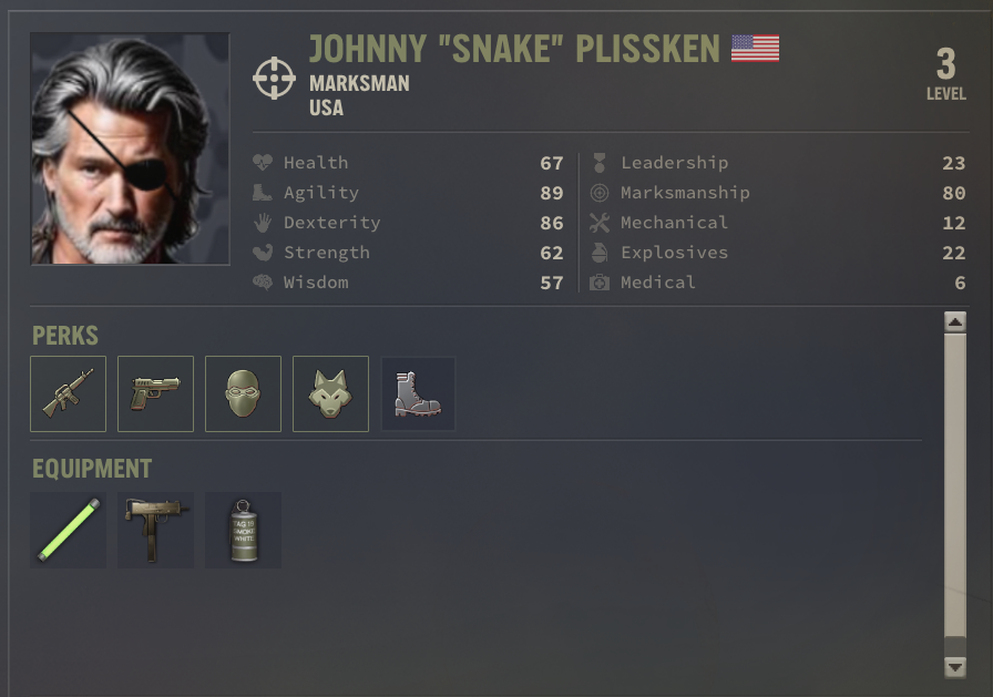 Merc: Johnny "Snake" Plissken
