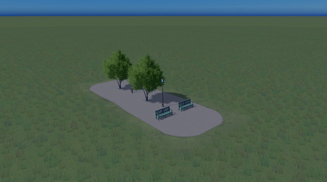 Park 1x3 Conkret seater