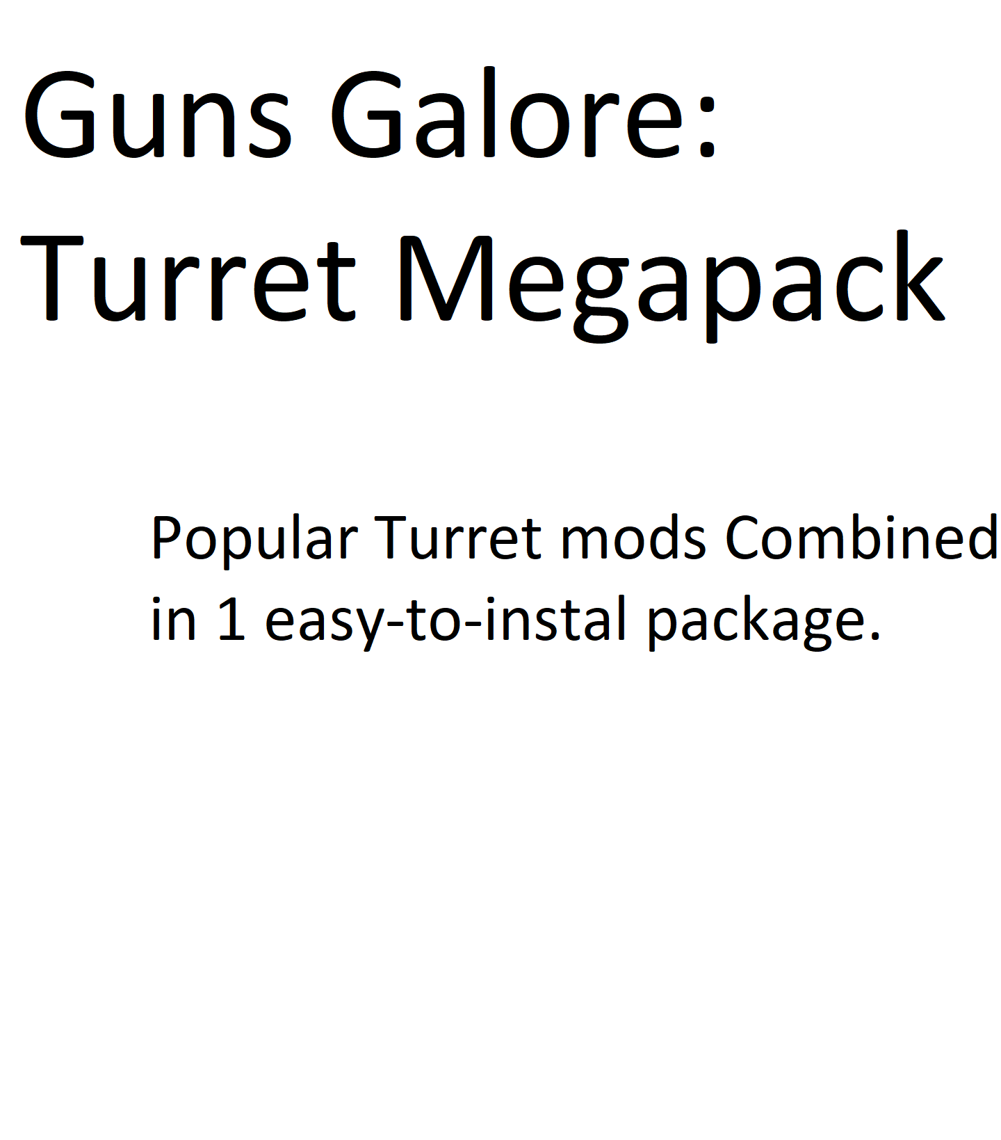 Gunnery Galore Turret Megapack – Barotrauma Mod