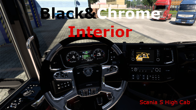 Black&Chrome Interior for High Cab Scania S 2016