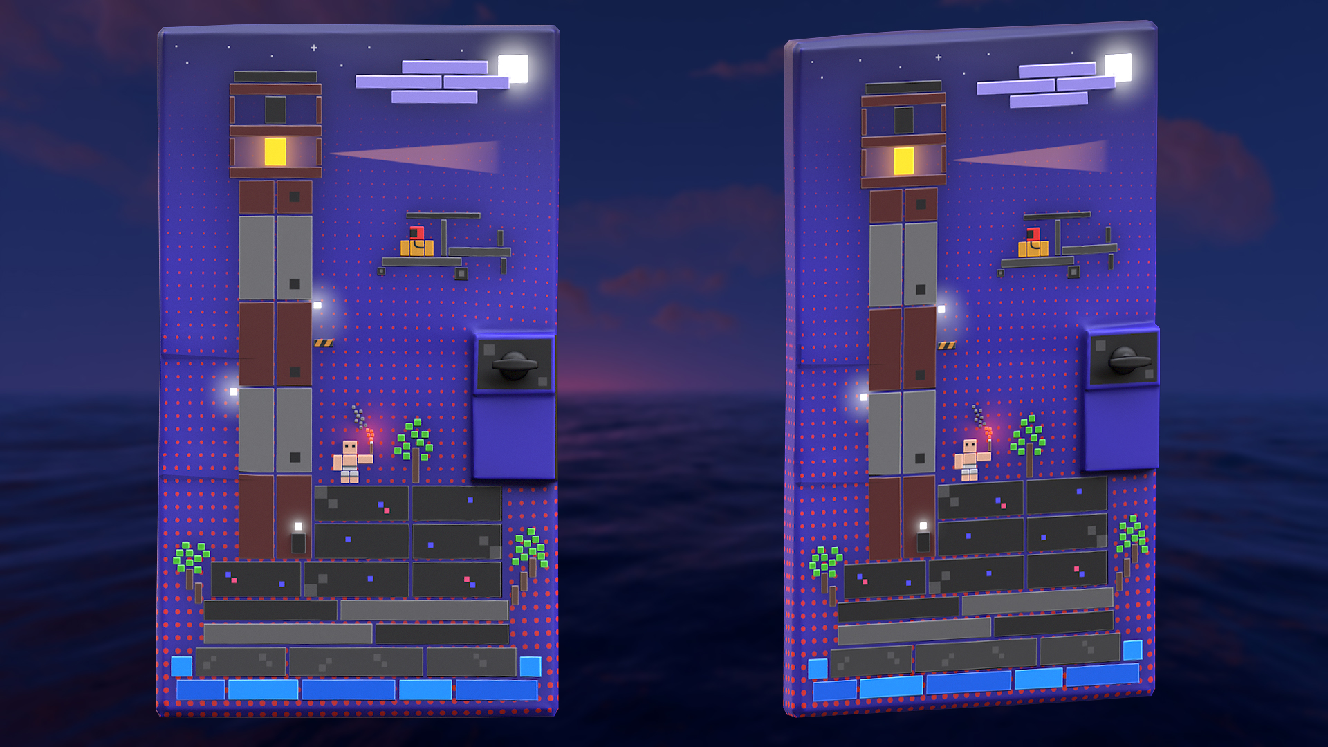 Blocky Lighthouse Door