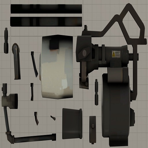 Team Fortress 2 Enhanced Tri-Barrel Minigun (Prop)