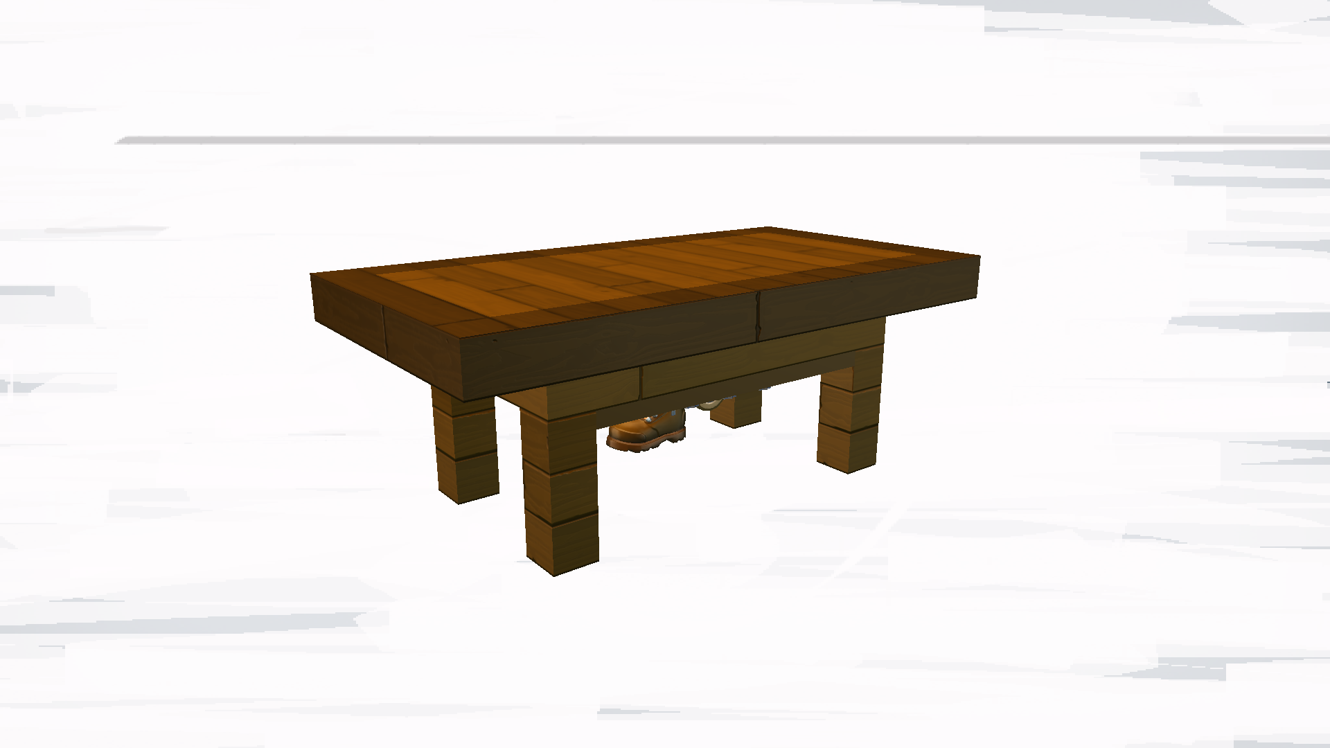 Walking table with leg