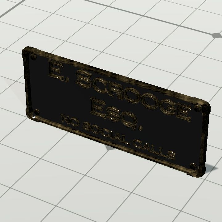 Sign - Scrooge door