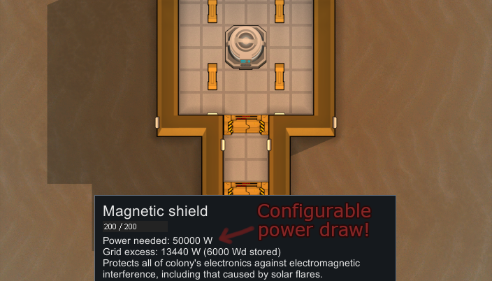 RT Solar Flare Shield Custom Power Draw