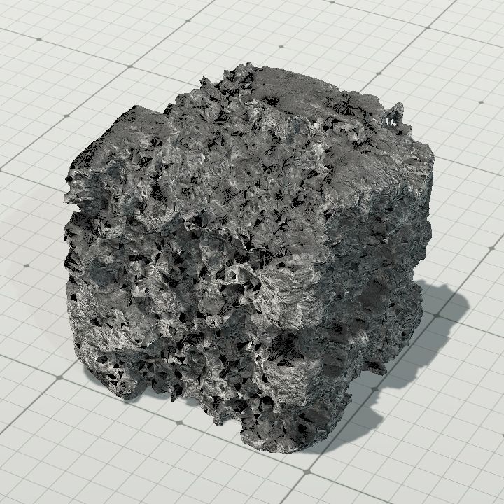 Damaged large stone block - dark