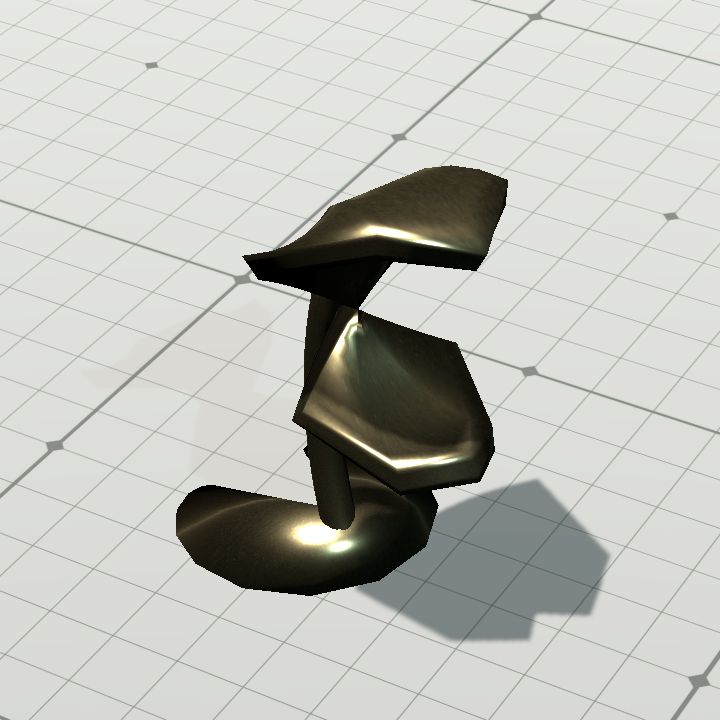 Abstract snake sculpture