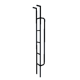 Fire Escape Side Ladder Right - Black