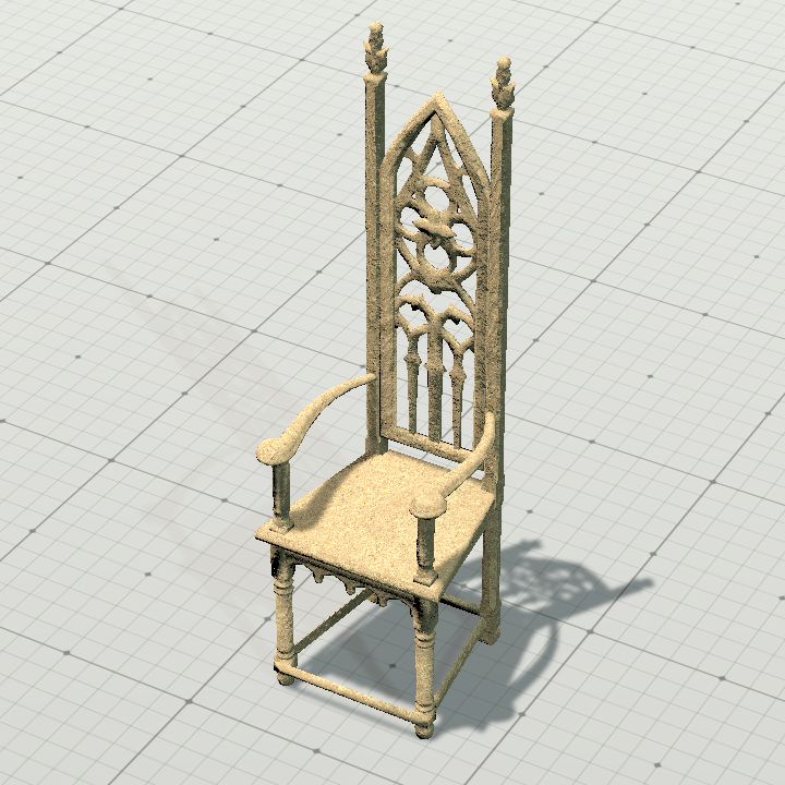 Ornate throne - calcified rock