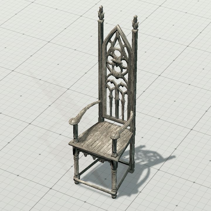 Ornate throne - driftwood