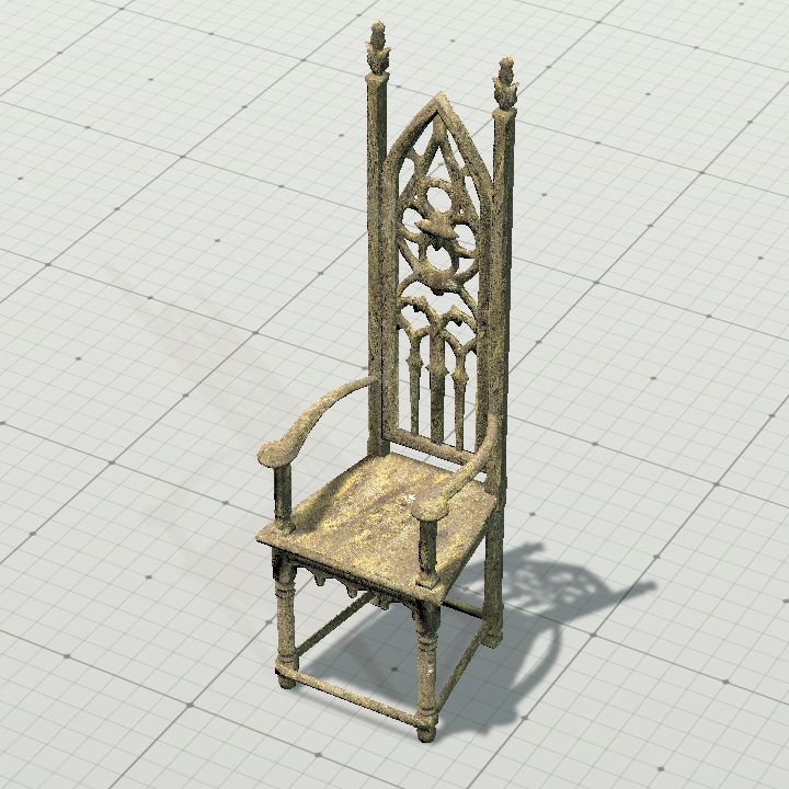 Ornate throne - lichen