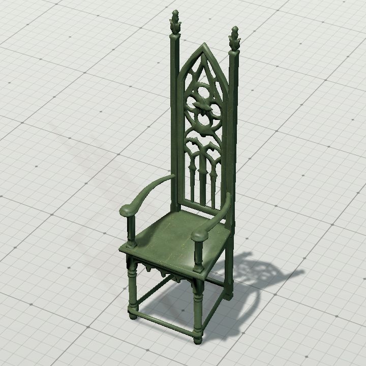 Ornate throne - metal cast iron