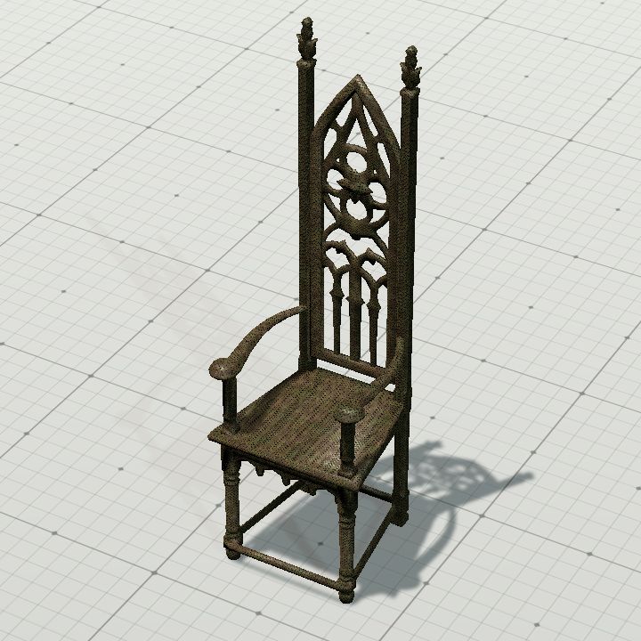 Ornate throne - metal industrial