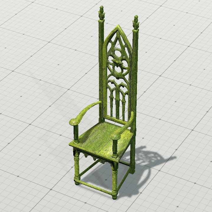 Ornate throne - mossy