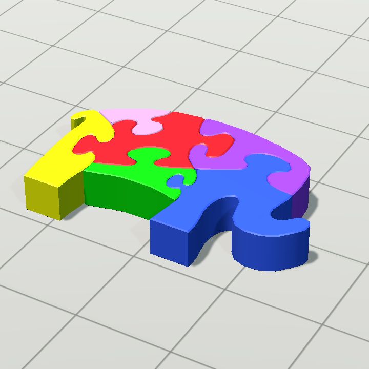 Jigsaw elephant flat
