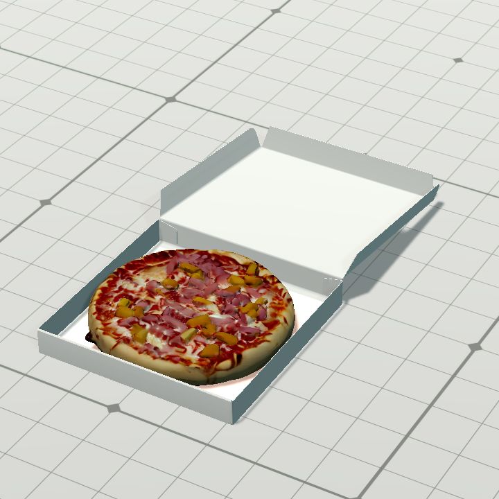 Pizza boxed plain - Hawaiian