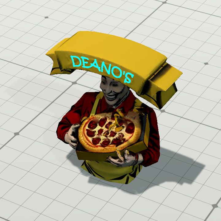 Deano's Pizza Ad FIgurine