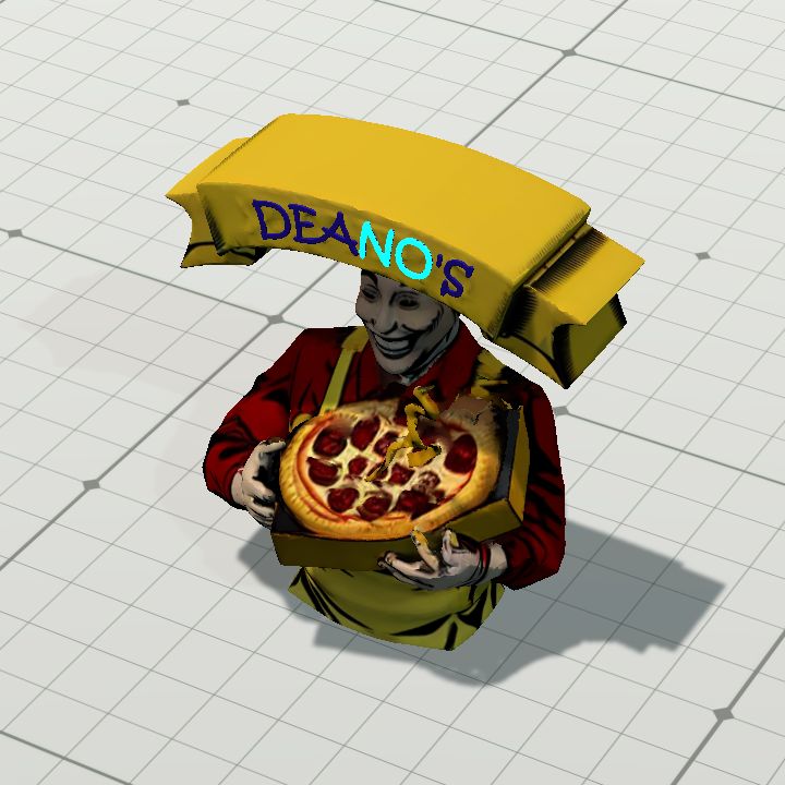 Deano's Pizza Ad FIgurine - closed