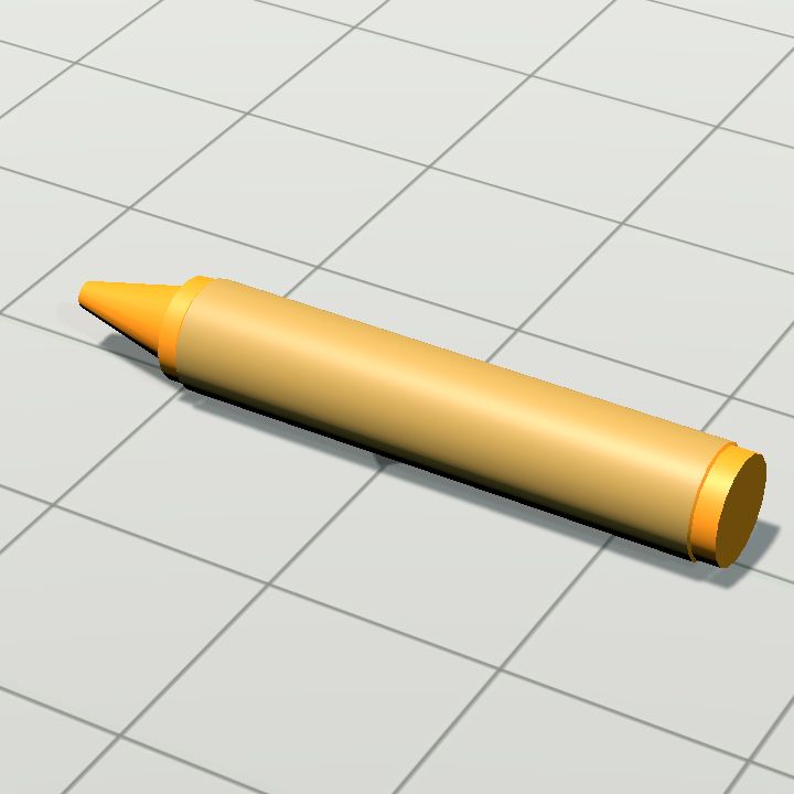 Crayons - orange lying