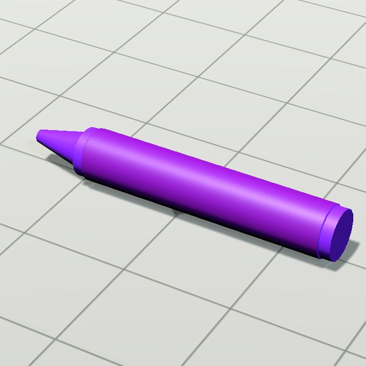 Crayons - purple lying