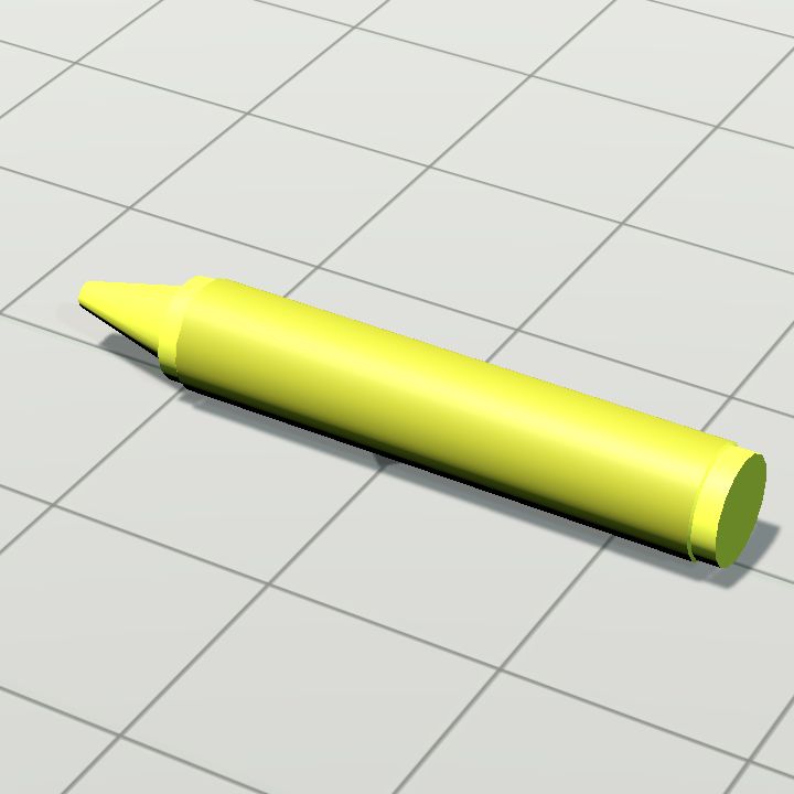 Crayons - yellow lying