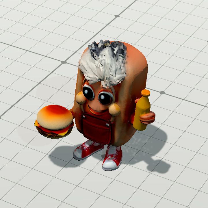Burger fuzzy mascot